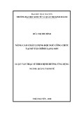 Luận văn Thạc sĩ Quản lý kinh tế: Nâng cao chất lượng đội ngũ công chức tại Sở Tài chính Lạng Sơn