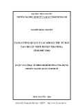 Luận văn Thạc sĩ Quản lý kinh tế: Tăng cường quản lý các khoản thu từ đất tại Chi cục Thuế huyện Thanh Ba, tỉnh Phú Thọ