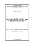 Luận văn Thạc sĩ Quản lý kinh tế: Công tác quản lý nợ xấu  tại các chi nhánh Ngân hàng Nông nghiệp và Phát triển nông thôn Việt Nam trên địa bàn tỉnh Vĩnh Phúc