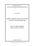 Luận văn Thạc sĩ Kinh tế: Nghiên cứu hiệu quả kinh tế sử dụng vốn lưu động tại Tổng Công ty Xây dựng đường thủy