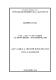 Luận văn Thạc sĩ Quản lý kinh tế: Tăng cường tự chủ tài chính tại trường Đại học Công nghiệp Việt Trì