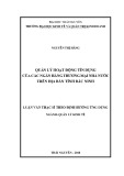 Luận văn Thạc sĩ Quản lý kinh tế: Quản lý hoạt động tín dụng của các ngân hàng thương mại nhà nước trên địa bàn tỉnh Bắc Ninh