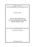 Luận văn Thạc sĩ Quản lý kinh tế: Quản lý nhà nước đối với  các ngân hàng thương mại trên địa bàn tỉnh Bắc Ninh