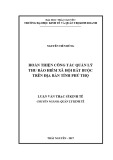 Luận văn Thạc sĩ Kinh tế: Hoàn thiện công tác quản lý thu BHXH bắt buộc trên địa bàn tỉnh Phú Thọ