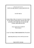 Luận văn Thạc sĩ Quản lý kinh tế: Tăng cường công tác quản lý các dự án đầu tư xây dựng cơ bản bằng nguồn vốn ngân sách nhà nước trên địa bàn huyện Phú Lương, tỉnh Thái Nguyên