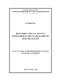 Luận văn Thạc sĩ Quản lý kinh tế: Hoàn thiện công tác quản lý chi bảo hiểm xã hội tại thị xã Phổ Yên, tỉnh Thái Nguyên