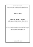 Luận văn Thạc sĩ Quản lý kinh tế: Công tác quản lý nợ thuế trên địa bàn Thành phố Sông Công