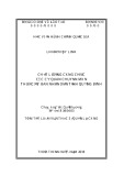 Tóm tắt Luận văn Thạc sĩ Quản lý công: Chất lượng công chức các cơ quan chuyên môn thuộc Ủy ban nhân dân tỉnh Quảng Bình