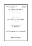 Tóm tắt Luận văn Thạc sĩ Quản lý công: Quản lý nhà nước về đầu tư vào các Khu công nghiệp tỉnh Quảng Ngãi