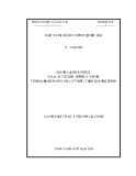 Luận văn Thạc sĩ Quản lý công: Quản lý nhà nước về đầu tư xây dựng cơ bản trên địa bàn huyện Lệ Thủy, tỉnh Quảng Bình