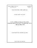 Luận văn Thạc sĩ Quản lý công: Chất lượng đội ngũ công chức Sở Nông nghiệp và Phát triển nông thôn tỉnh Quảng Trị