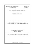 Tóm tắt Luận văn Thạc sĩ Quản lý công: Chất lượng đội ngũ công chức cấp xã thị xã Hương Trà, tỉnh Thừa Thiên Huế