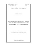 Luận văn Thạc sĩ Quản lý công: Quản lý nhà nước về giải quyết việc làm cho lao động nông thôn trên địa bàn huyện Quảng Trạch, tỉnh Quảng Bình