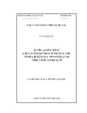 Luận văn Thạc sĩ Quản lý công: Quản lý Nhà nước đối với doanh nghiệp nhỏ và vừa trên địa bàn huyện Phong Điền, tỉnh Thừa Thiên Huế