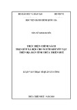 Luận văn Thạc sĩ Quản lý công: Thực hiện chính sách trợ giúp xã hội cho người khuyết tật trên địa bàn tỉnh Thừa Thiên Huế