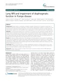 Lung MRI and impairment of diaphragmatic function in Pompe disease