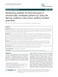 Monitoring sedation for bronchoscopy in mechanically ventilated patients by using the Ramsay sedation scale versus auditory-evoked potentials