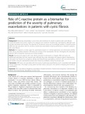 Role of C-reactive protein as a biomarker for prediction of the severity of pulmonary exacerbations in patients with cystic fibrosis