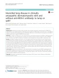 Interstitial lung disease in clinically amyopathic dermatomyositis with and without anti-MDA-5 antibody: To lump or split