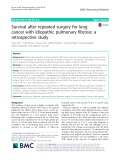 Survival after repeated surgery for lung cancer with idiopathic pulmonary fibrosis: A retrospective study