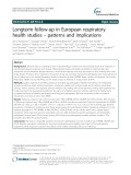 Longterm follow-up in European respiratory health studies – patterns and implications