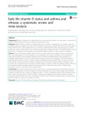 Early life vitamin D status and asthma and wheeze: A systematic review and meta-analysis