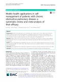 Mobile health applications in selfmanagement of patients with chronic obstructive pulmonary disease: A systematic review and meta-analysis of their efficacy