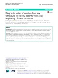 Diagnostic value of cardiopulmonary ultrasound in elderly patients with acute respiratory distress syndrome