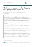 Effectiveness of treatment with high-frequency chest wall oscillation in patients with bronchiectasis