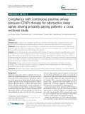 Compliance with continuous positive airway pressure (CPAP) therapy for obstructive sleep apnea among privately paying patients-a cross sectional study