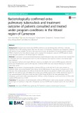 Bacteriologically confirmed extra pulmonary tuberculosis and treatment outcome of patients consulted and treated under program conditions in the littoral region of Cameroon