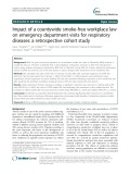 Impact of a countywide smoke-free workplace law on emergency department visits for respiratory diseases: A retrospective cohort study