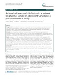 Asthma incidence and risk factors in a national longitudinal sample of adolescent Canadians: A prospective cohort study