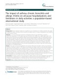 The impact of asthma, chronic bronchitis and allergic rhinitis on all-cause hospitalizations and limitations in daily activities: A population-based observational study