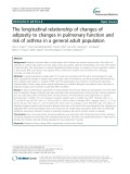The longitudinal relationship of changes of adiposity to changes in pulmonary function and risk of asthma in a general adult population