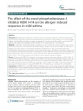 The effect of the novel phosphodiesterase-4 inhibitor MEM 1414 on the allergen induced responses in mild asthma