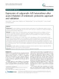 Expression of calgranulin A/B heterodimer after acute inhalation of endotoxin: Proteomic approach and validation