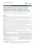 Indoor pollutant exposure is associated with heightened respiratory symptoms in atopic compared to non-atopic individuals with COPD