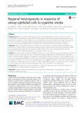 Regional heterogeneity in response of airway epithelial cells to cigarette smoke