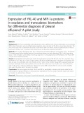Expression of YKL-40 and MIP-1a proteins in exudates and transudates: Biomarkers for differential diagnosis of pleural effusions? A pilot study