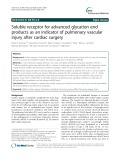 Soluble receptor for advanced glycation end products as an indicator of pulmonary vascular injury after cardiac surgery