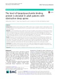 The level of lipopolysaccharide-binding protein is elevated in adult patients with obstructive sleep apnea
