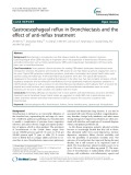 Gastroesophageal reflux in Bronchiectasis and the effect of anti-reflux treatment