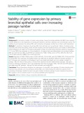 Stability of gene expression by primary bronchial epithelial cells over increasing passage number