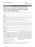 Resource use by patients hospitalized with community-acquired pneumonia in Europe: Analysis of the REACH study