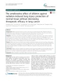 The ameliorative effect of silibinin against radiation-induced lung injury: Protection of normal tissue without decreasing therapeutic efficacy in lung cancer