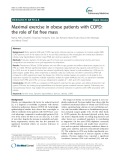 Maximal exercise in obese patients with COPD: The role of fat free mass