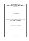 Luận văn Thạc sĩ Du lịch: Nghiên cứu phát triển du lịch bền vững tại Đảo Yến, Khánh Hoà