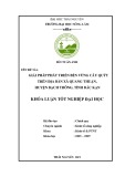 Khóa luận tốt nghiệp: Giải pháp phát triển bền vững cây quýt trên địa bàn xã Quang Thuận, huyện Bạch Thông, tỉnh Bắc Kạn