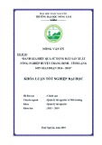 Khóa luận tốt nghiệp: Đánh giá hiệu quả sử dụng đất sản xuất nông nghiệp Huyện Tràng Định, tỉnh Lạng Sơn giai đoạn 2016 - 2018